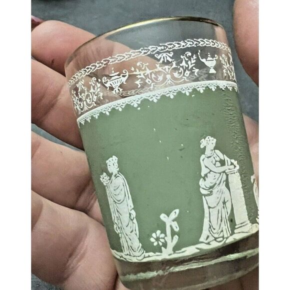 5 Exquisite Grecian Tumblers by Jeannette Glass Company – Hellenic Pattern - Picture 5 of 6